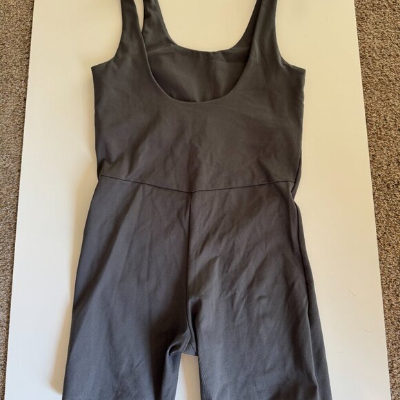 Girlfriend Collective Onesie Unisuit One-Piece Spandex Biker Size Large Gray - Picture 3 of 6